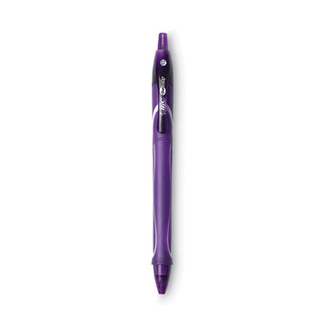 BIC® Gel-ocity Quick Dry Gel Pen, Retractable, Medium 0.7 Mm, Purple Ink, Purple Barrel, Dozen freeshipping - TVN Wholesale